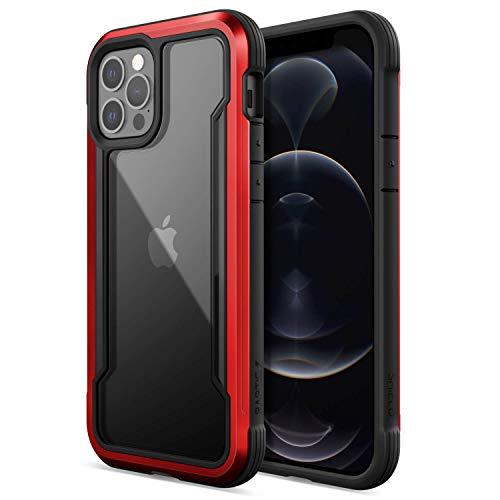 Raptic Shield Case Compatible with iPhone 12 Case & iPhone 12 Pro Case, Shock Absorbing Protection, Durable Aluminum Frame, 10ft Drop Tested, Fits iPhone 12 & 12 Pro, Red - GEAR4EVER