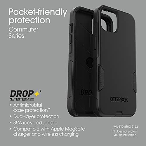 OtterBox Commuter Series iPhone 13 Case - Black, Dual Layer, Antimicrobial, Wireless Charging Compatible - GEAR4EVER