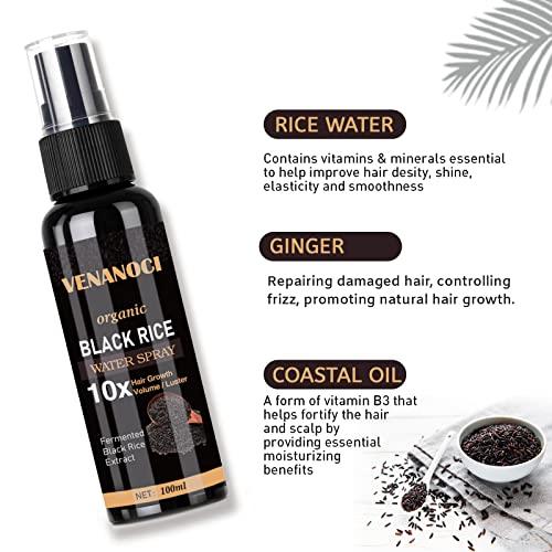 Venanoci Hair Growth Serum, Rice Water for Hair Growth for Women & Men, Hair Loss Treatment, Rice Water Spray for Damaged Dry Hair Treatment, Hair Regrowth Treatment for Thicker Longer Fuller Hair with Castor oil Ginger - Better Savings Group