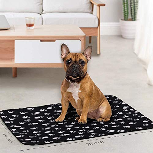 Comsmart Warm Paw Print Blanket/Bed Cover for Dogs and Cats, 6 Pack of 24x28 Inches