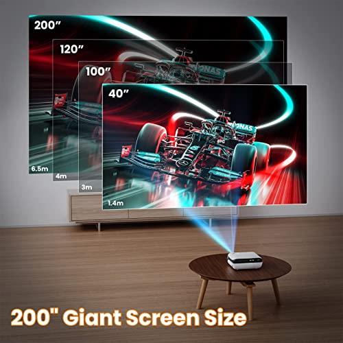 HAPPRUN Projector, Native 1080P Bluetooth Projector with 100''Screen, 9500L Portable Outdoor Movie Projector Compatible with Smartphone, HDMI,USB,AV,Fire Stick, PS5 - GEAR4EVER