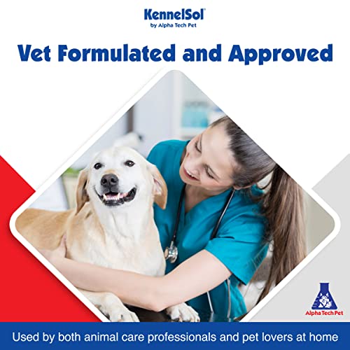 KennelSol 1-Step Kennel Cleaner - EPA Registered Liquid Concentrate Disinfectant and Deodorizer, Effective Against Bacteria and Viruses - 1 Gallon by Alpha Tech Pet