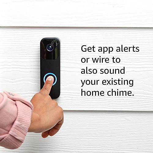 Blink Video Doorbell | Two-way audio, HD video, motion and chime app alerts and Alexa enabled — wired or wire-free (Black) - GEAR4EVER