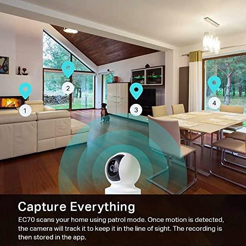 Kasa Indoor Pan/Tilt Smart Security Camera, 1080p HD Dog Camera 2.4GHz with Night Vision, Motion Detection for Baby and Pet Monitor, Cloud & SD Card Storage, Works with Alexa & Google Home (EC70) - GEAR4EVER