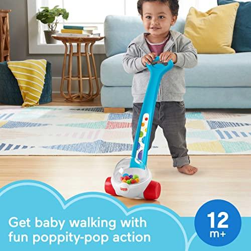 Fisher-Price Corn Popper Baby to Toddler Push Toy with Ball-Popping Action for Ages 1+ Years, 2-Piece Assembly, Blue - Better Savings Group