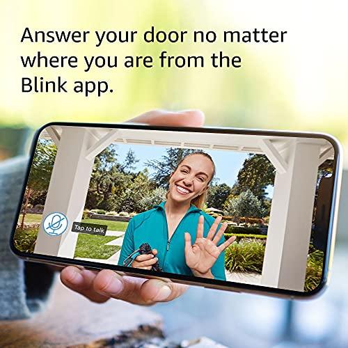 Blink Video Doorbell | Two-way audio, HD video, motion and chime app alerts and Alexa enabled — wired or wire-free (Black) - GEAR4EVER