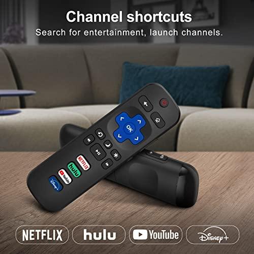 (Pack of 2) Replacement Remote Control Only for Roku TV, Compatible for TCL Roku/Hisense Roku/Onn Roku/Sharp Roku/Element Roku/Westinghouse Roku/Philips Roku Smart TVs (Not for Roku Stick and Box) - GEAR4EVER