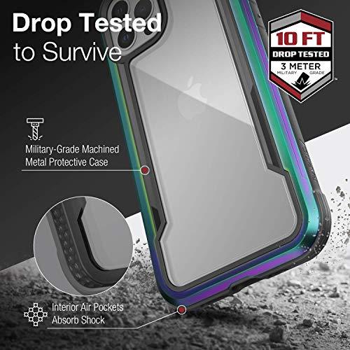 Raptic Shield Case Compatible with iPhone 12 Case & iPhone 12 Pro Case, Shock Absorbing Protection, Durable Aluminum Frame, 10ft Drop Tested, Fits iPhone 12 & 12 Pro, Iridescent - GEAR4EVER