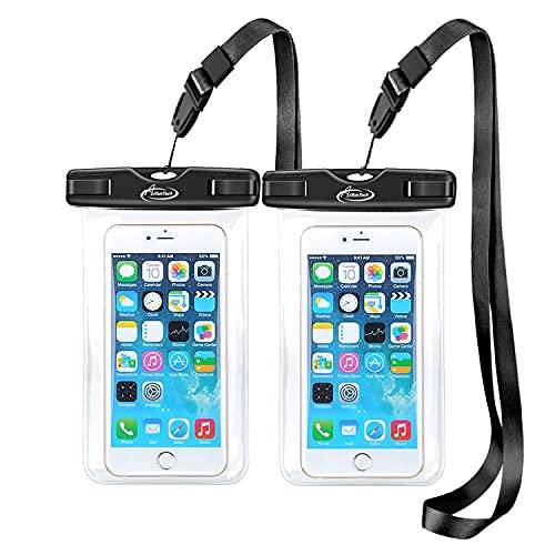 AiRunTech Waterproof Case, Waterproof Cell Phone Dry Bag Compatible for iPhone 14/13/12/12 Pro Max/11/11 Pro/SE/Xs Max/XR/8P/7 Galaxy up to 7.0", Phone Pouch for Beach Kayaking Travel (2 Pack) - GEAR4EVER