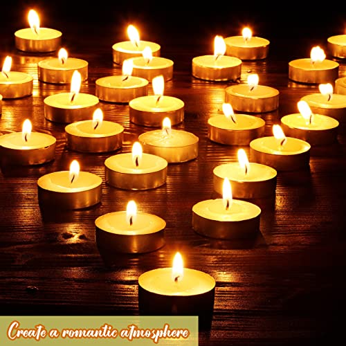 200 Pcs Scented Tea Lights Candles Tea Candles, 4 Hour Long Burn Time White Small Candle for Christmas Home Wedding Party Holiday Dinner Table Decoration (Vanilla Scent)