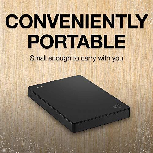 Seagate Portable Drive, 1TB, External Hard Drive, Black, for PC Laptop and Mac, 2 Year Rescue Services, Amazon Exclusive (STGX1000400) - GEAR4EVER