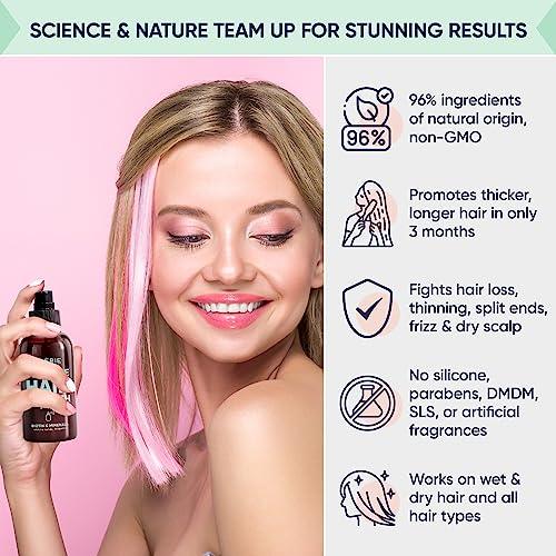 Moerie Ultimate Hair Growth Spray Designed to Strengthen Hair & Stop Hair Loss - 100% Natural Hair Serum for Hair Growth with over 100 Minerals, Vitamins & Amino acids - Fresh Scent - 5.07 Fl. Oz - Better Savings Group