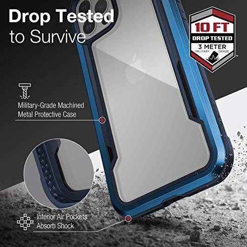 RAPTIC Shield Case Compatible with iPhone 12 Case & iPhone 12 Pro Case, Shock Absorbing Protection, Durable Aluminum Frame, 10ft Drop Tested, Fits iPhone 12 & 12 Pro, Blue - GEAR4EVER