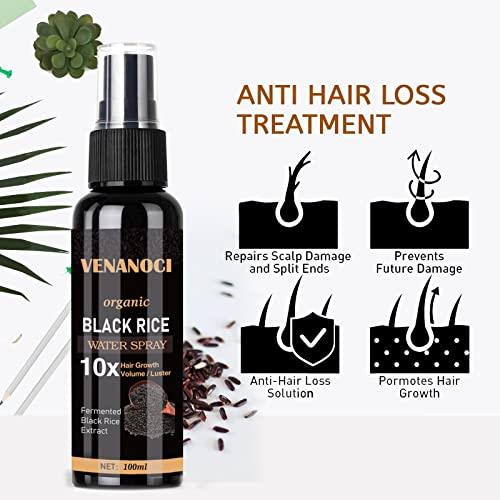 Venanoci Hair Growth Serum, Rice Water for Hair Growth for Women & Men, Hair Loss Treatment, Rice Water Spray for Damaged Dry Hair Treatment, Hair Regrowth Treatment for Thicker Longer Fuller Hair with Castor oil Ginger - Better Savings Group