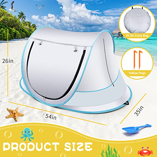 Baby Beach Tent,Large Pop Up Beach Tent Sun Shade for Beach,Portable Baby Travel Tent with Mosquito Net,Indoor Baby Play Tent,UPF 50+ UV Protection Sun Shelters1