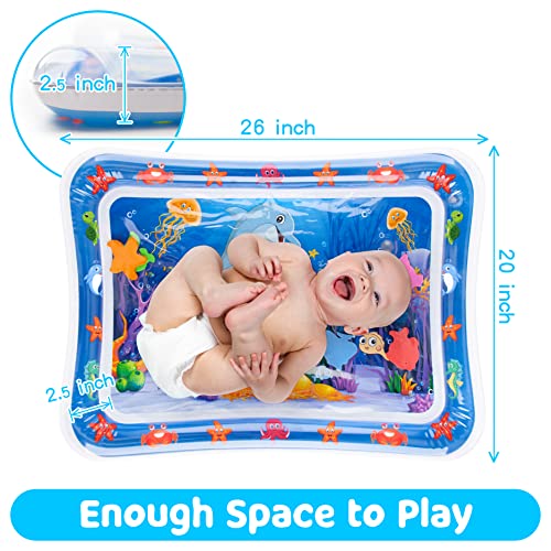 Yeeeasy Tummy Time Water Mat 丨Inflatable Tummy Time Water Play Mat for Babies, Infants and Toddlers 3 to 12 Months Promote Development Toys Baby Gifts