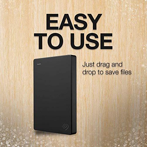 Seagate Portable Drive, 1TB, External Hard Drive, Black, for PC Laptop and Mac, 2 Year Rescue Services, Amazon Exclusive (STGX1000400) - GEAR4EVER