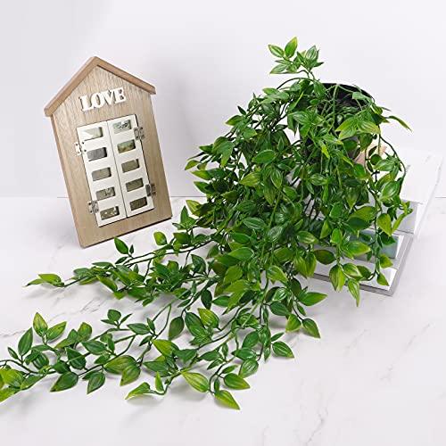 Whonline Artificial Hanging Plants Small Fake Potted Plants, Faux Plants for Indoor Outdoor Aesthetic Office Living Room Shelf Decor (1 Pack) - Better Savings Group