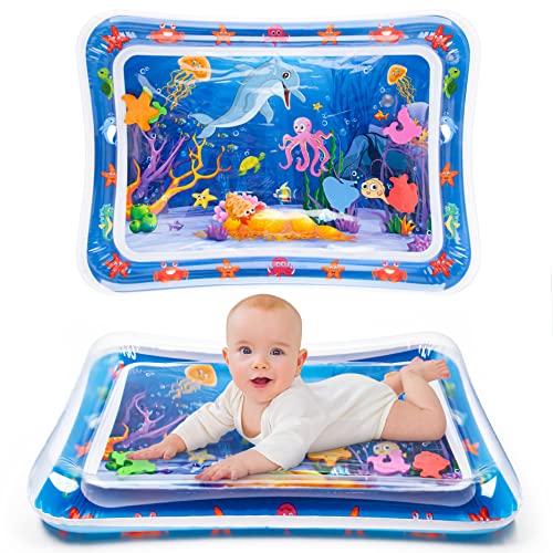 Yeeeasy Tummy Time Water Mat 丨Inflatable Tummy Time Water Play Mat for Babies, Infants and Toddlers 3 to 12 Months Promote Development Toys Baby Gifts