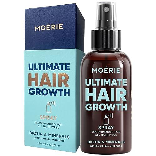 Moerie Ultimate Hair Growth Spray Designed to Strengthen Hair & Stop Hair Loss - 100% Natural Hair Serum for Hair Growth with over 100 Minerals, Vitamins & Amino acids - Fresh Scent - 5.07 Fl. Oz - Better Savings Group