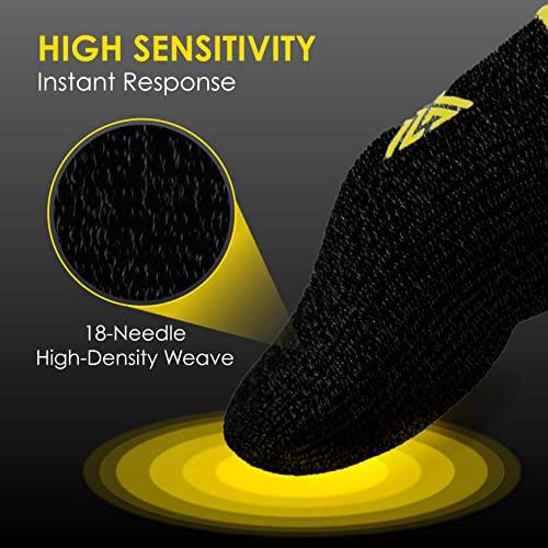 MGC ClawSocks Finger Sleeves for Gaming, Gamer Thumb Sleeves Mobile Gaming Stabilizer Compression Support Sleeve, PUBG Finger Gloves for Gaming Gloves COD Mobile Phone Game Finger Covers Wrap, 6 Pack - GEAR4EVER