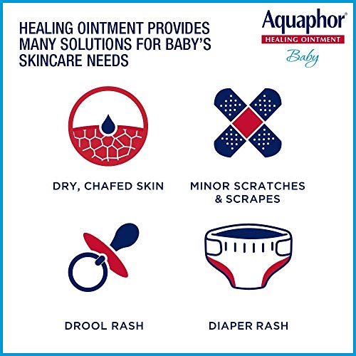 Aquaphor Baby Healing Ointment Advanced Therapy Skin Protectant, Dry Skin and Diaper Rash Ointment, 14 Oz Jar