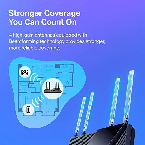 TP-Link AX1800 WiFi 6 Router (Archer AX21) – Dual Band Wireless Internet Router, Gigabit Router, USB port, Works with Alexa - A Certified for Humans Device - GEAR4EVER