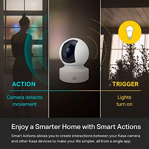 Kasa Indoor Pan/Tilt Smart Security Camera, 1080p HD Dog Camera 2.4GHz with Night Vision, Motion Detection for Baby and Pet Monitor, Cloud & SD Card Storage, Works with Alexa & Google Home (EC70) - GEAR4EVER