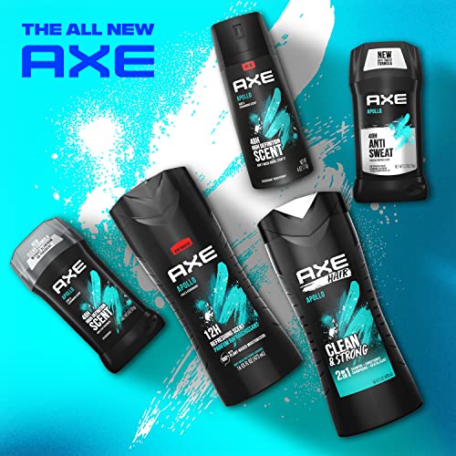 AXE Apollo Body Spray Deodorant for Long-Lasting Odor Protection, Sage & Cedarwood Deodorant for Men Formulated Without Aluminum 4 Ounce (Pack of 4)