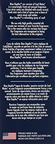 Blue Depths, version of Davidoff Cool Water Eau de Toilette Spray for Men, 2.5 oz