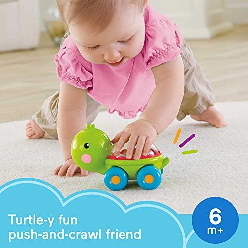 Fisher-Price Baby Crawling Toy Poppity Pop Turtle Push-Along Vehicle With Ball Popping Sounds For Ages 6+ Months - Better Savings Group