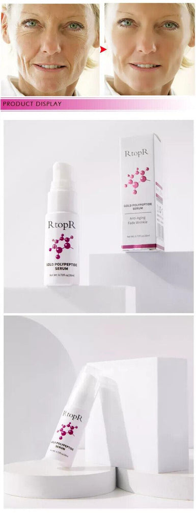 RtopR | Gold Poly Peptide Serum for Face Tightening Wrinkle Fine Lines - 20ml - Better Savings Group