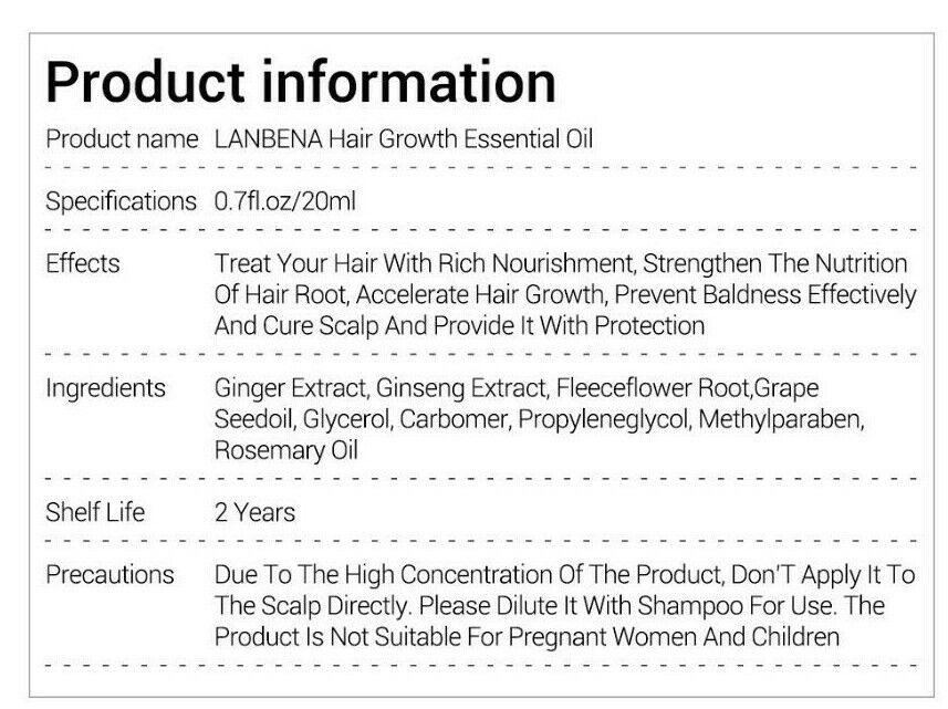 LANBENA | Hair Growth Care Essence Oil Fast Growing Hair on Head in 2 Weeks - 20ml - Better Savings Group