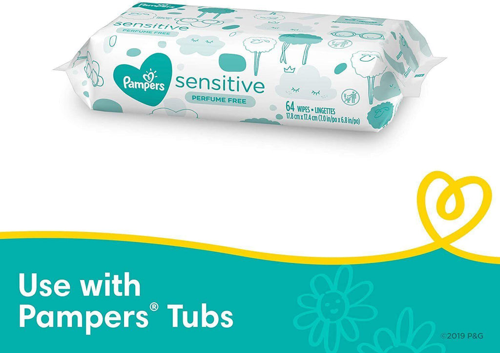 Pampers Sensitive Water Based Baby Diaper Wipes Hypoallergenic - 12 pack - Better Savings Group