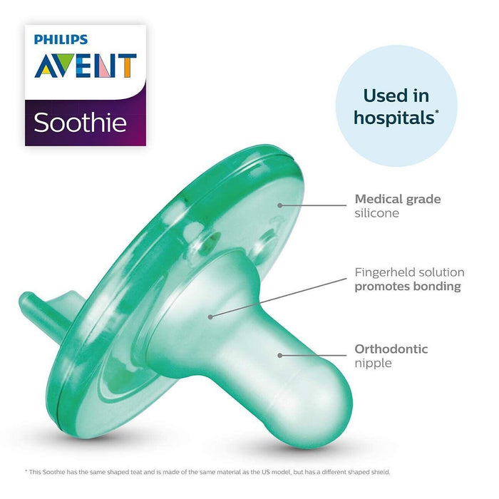 Philips Avent Soothie Baby Pacifier Used & Recommended by Doctors 4 Pack - Green - Better Savings Group