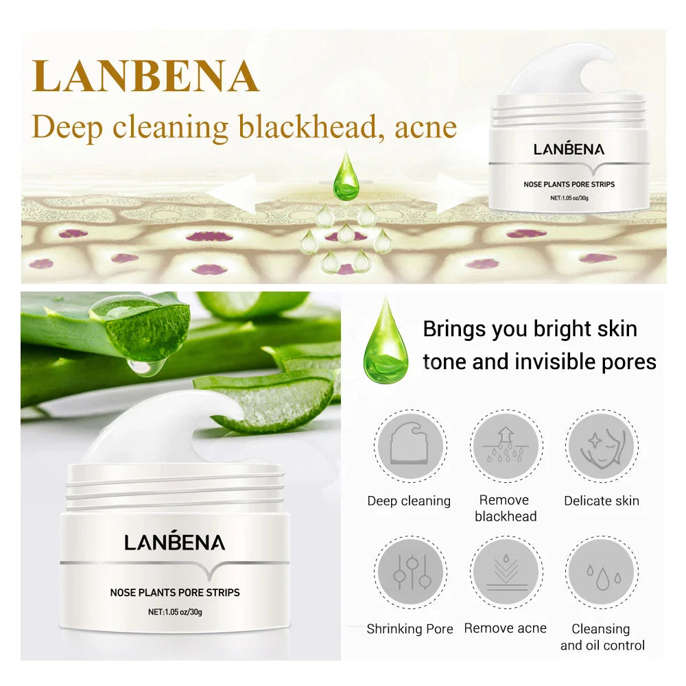 LANBENA | Pore Strips - Nose Plant Pore Strips to Remove Blackheads on Nose للانف - Better Savings Group