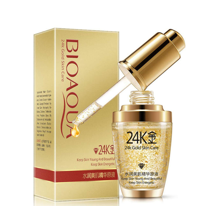 BIOAQUA 24K Gold Moisturizing Face Serum: Anti-Wrinkle Refreshing Skincare Facial Serum Essence Beauty Skin Care Product - Better Savings Group