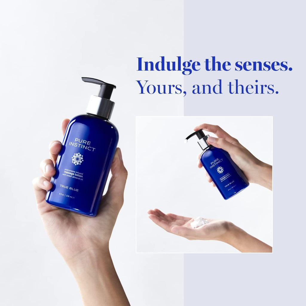 Pure Instinct | Pheromone Massage Lotion True Blue 8oz - Better Savings Group