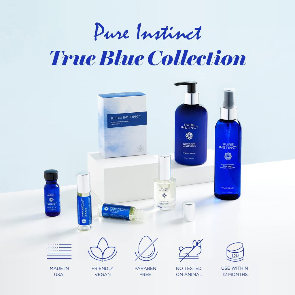 Pure Instinct | Pheromone Massage Lotion True Blue 8oz - Better Savings Group