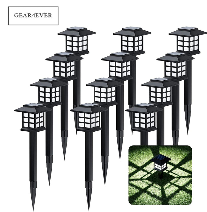 Solar Outdoor Lights 12 Pack, 12 Hrs Long-Lasting Waterproof Pathway Lights Solar Powered Auto On/Off, Solar Garden Lights Decorative for Landscape Walkway Driveway Patio Yard & Lawn - Better Savings Group