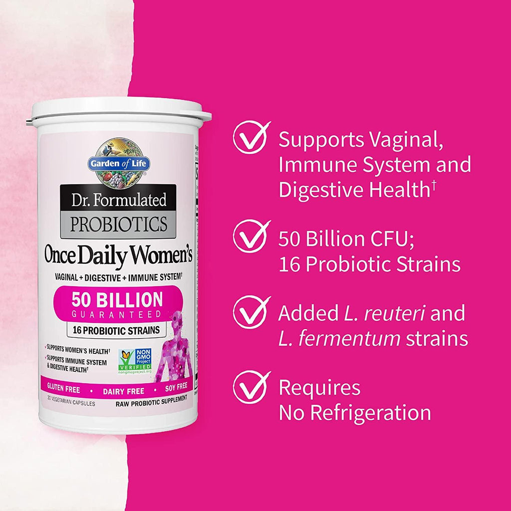 Garden of Life | Dr. Formulated Probiotics for Women & Prebiotics, 50 Billion CFU for Women’s Daily Digestive Vaginal & Immune Health - Better Savings Group