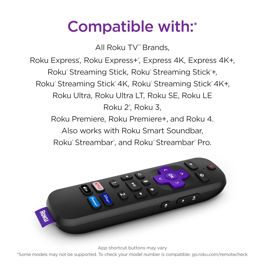 Roku Voice Remote Pro with TV controls | Rechargeable , lost remote finder, private listening , and shortcut buttons for Roku Players, TV, & Streambars