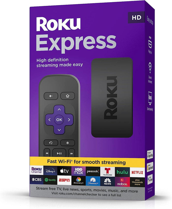 Roku Express HD Streaming Device with High-Speed HDMI Cable and Simple Remote (no TV controls), Guided Setup, and Fast Wi-Fi - Better Savings Group