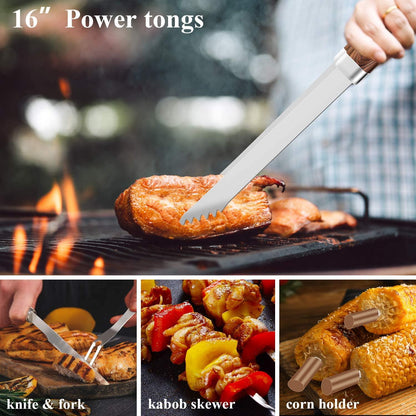 Romanticist | 25pcs Extra Thick Stainless Steel Grill Tool Set for Men - Better Savings Group