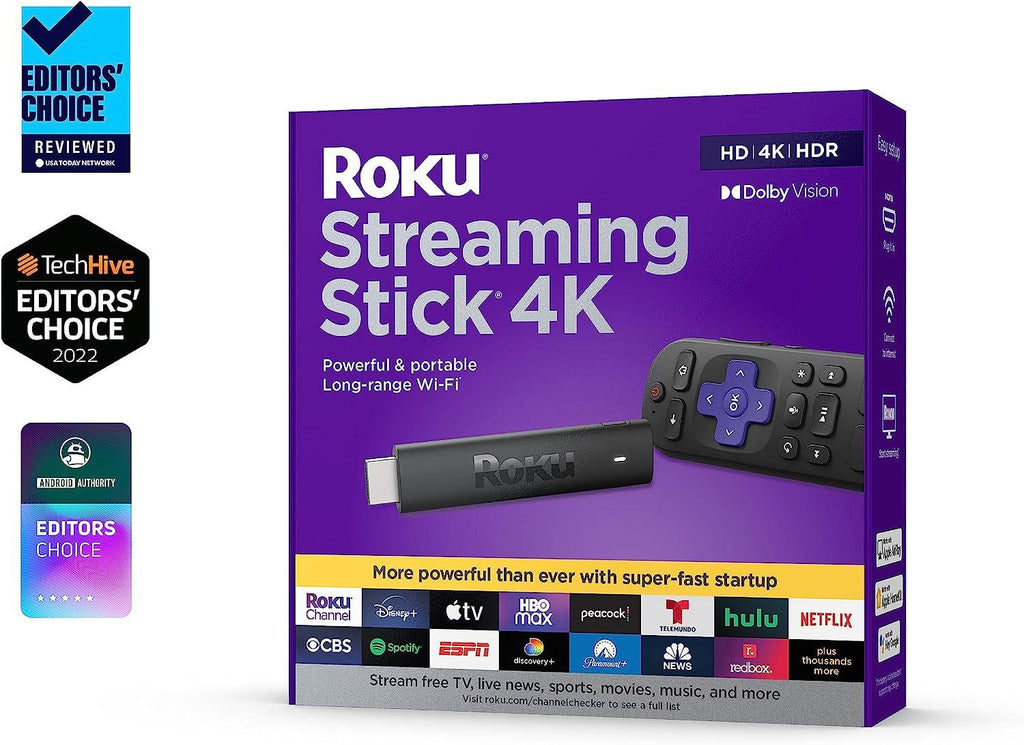 Roku Streaming Stick 4K | Streaming Device 4K/HDR/Dolby Vision with Roku Voice Remote and TV Controls - Better Savings Group