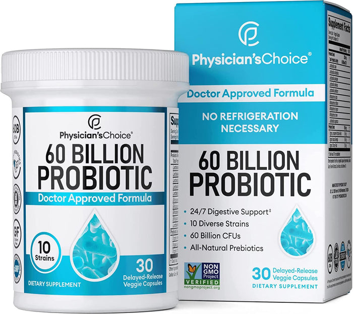 Physician's Choice Probiotics 60 Billion CFU - Support Your Gut Health - 10 Diverse Strains + Organic Prebiotic - Digestive & Gut Health - Better Savings Group